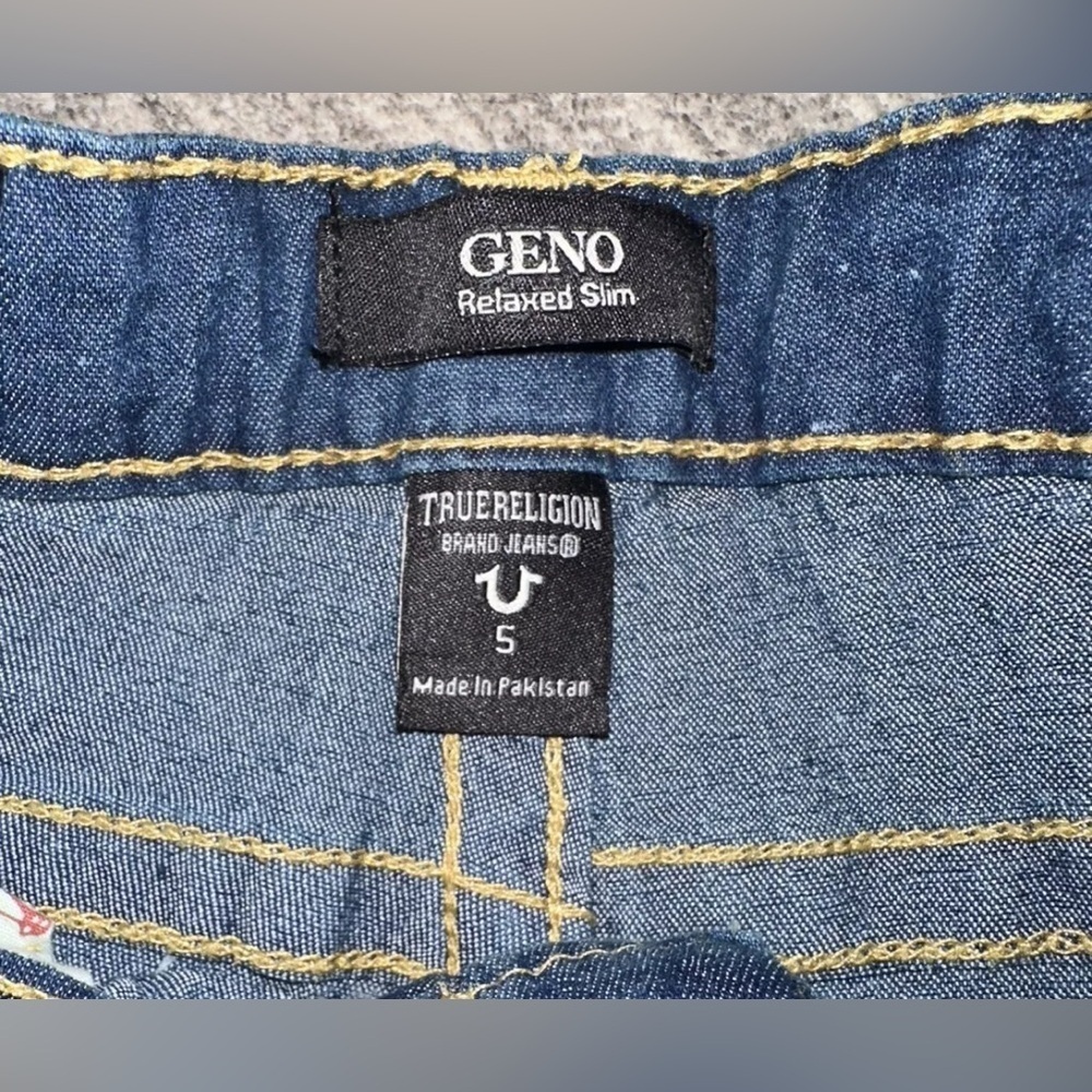 True Religion Girls Blue Denim Geno Relaxed Slim Jeans - Size 5 - Picture 4 of 4